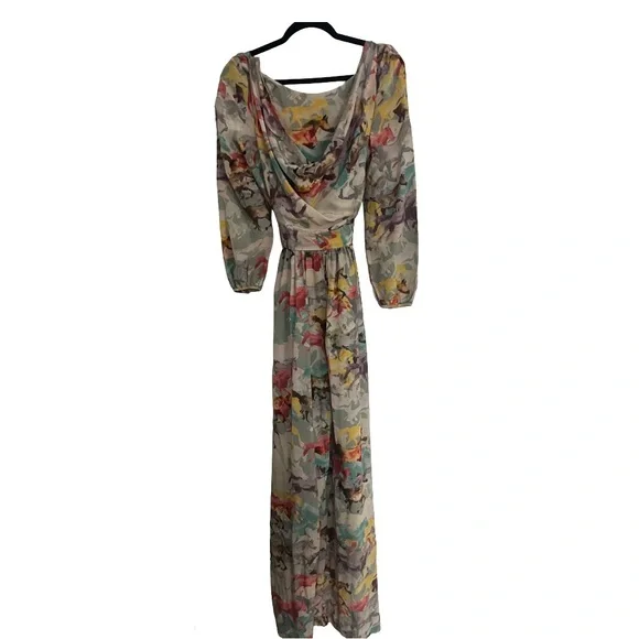 Jumpsuit Horse Print Watercolor, Sz M, Cotton&Silk, Exquisite Drape by Ainsley - Picture 2 of 11